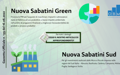 Nuova Sabatini GREEN e SUD